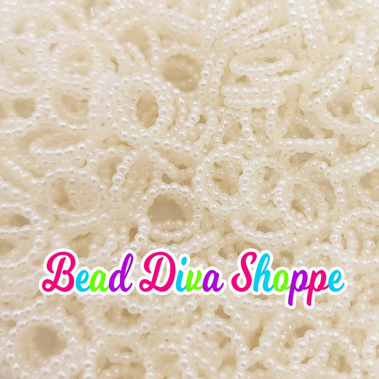12mm - SET of 20 - WHITE PEARL SPACERS - Spacer Bead for Diy and Jewelry Making Supplies