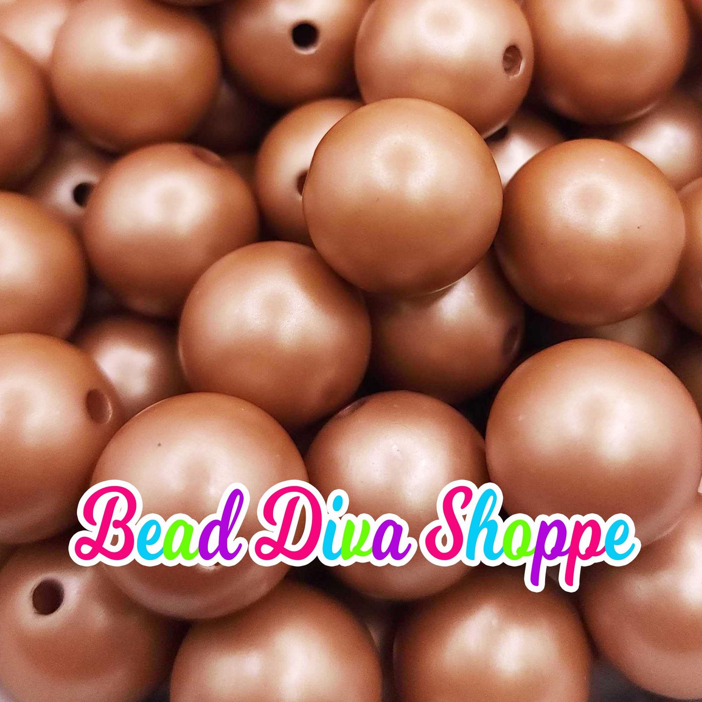 20mm - GOLD MATTE PEARL - Chunky Bubblegum Beads - Round Acrylic Beads for Diy and Jewelry Making Supplies
