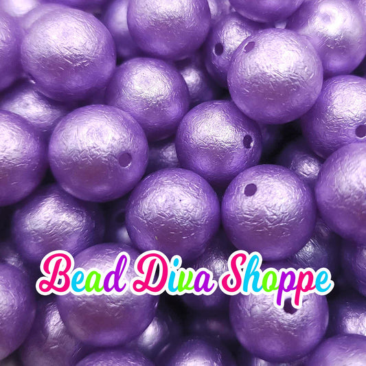 20mm - MEDIUM PURPLE - Wrinkle beads - Bubblegum - Round Acrylic Beads for Diy and Jewelry Making Supplies