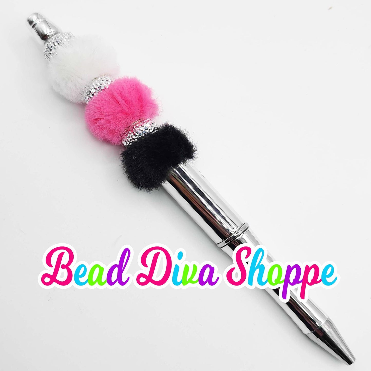 Set of 10 - 25mm - MIX - FUZZY PUFF - Spacer Beads - Diy Jewelry Making - Beaded Pens - Keychains - Bracelets