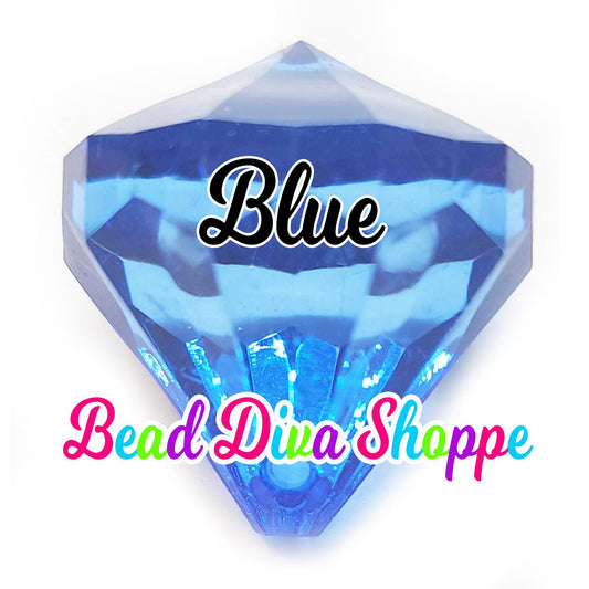 35mm - DIAMOND PENDENTS - You pick the COLOR! - 14 Colors to Choose from - Pendants for Diy and Jewelry Making - Beaded Necklaces