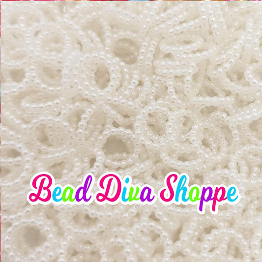 10mm - Set of 20 - WHITE PEARL SPACERS - Spacer Bead for Diy and Jewelry Making Supplies