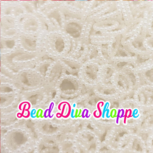 10mm - Set of 20 - WHITE PEARL SPACERS - Spacer Bead for Diy and Jewelry Making Supplies