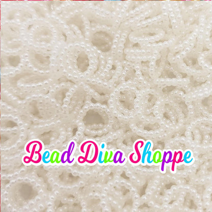 10mm - Set of 20 - WHITE PEARL SPACERS - Spacer Bead for Diy and Jewelry Making Supplies