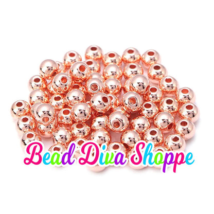 12mm - Set of 50 - SHINY Beads - 4 Colors to choose from - Plastic spacers - Light weight - Keychains - Beaded Pens - Jewelry