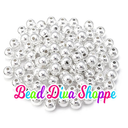12mm - Set of 50 - SHINY Beads - 4 Colors to choose from - Plastic spacers - Light weight - Keychains - Beaded Pens - Jewelry