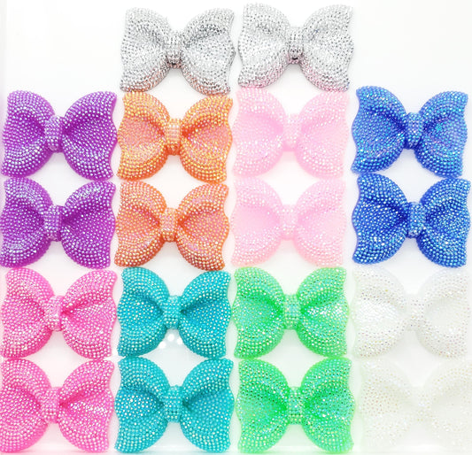 54x42mm- ADORABLE Bubblegum AB Bow Beads - 11 Colors to Choose from - Bubblegum - Round Acrylic Beads for Diy and Jewelry Making Supplies