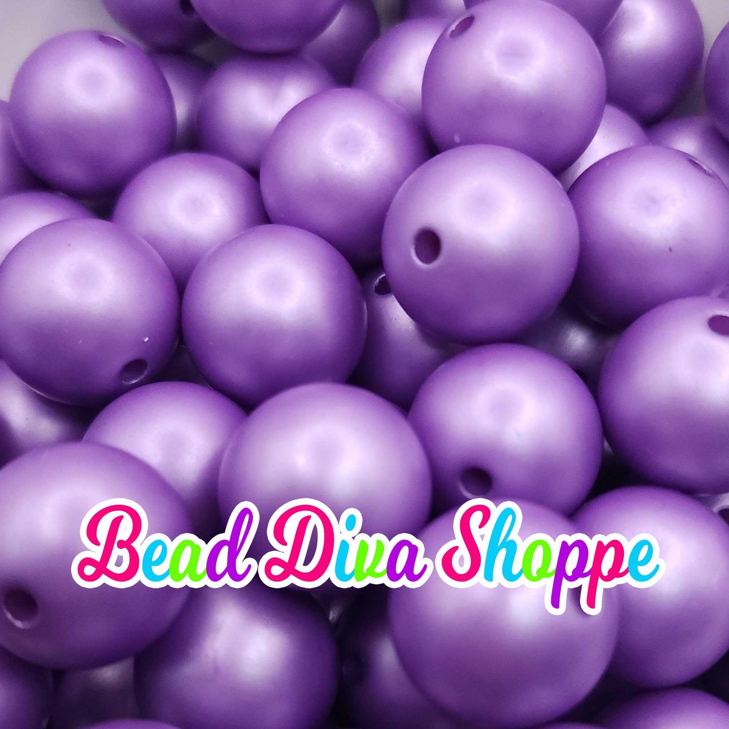 20mm - MEDIUM PURPLE MATTE Pearl - Chunky Bubblegum - Round Acrylic Beads for Diy and Jewelry Making Supplies
