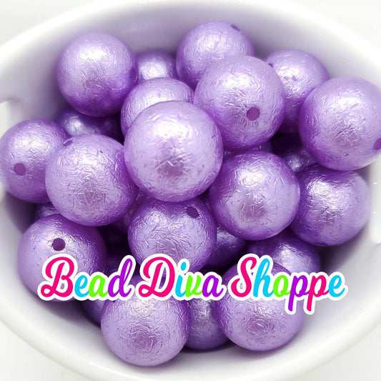 20mm - PURPLE Wrinkle beads - Bubblegum - Round Acrylic Beads for Diy and Jewelry Making Supplies