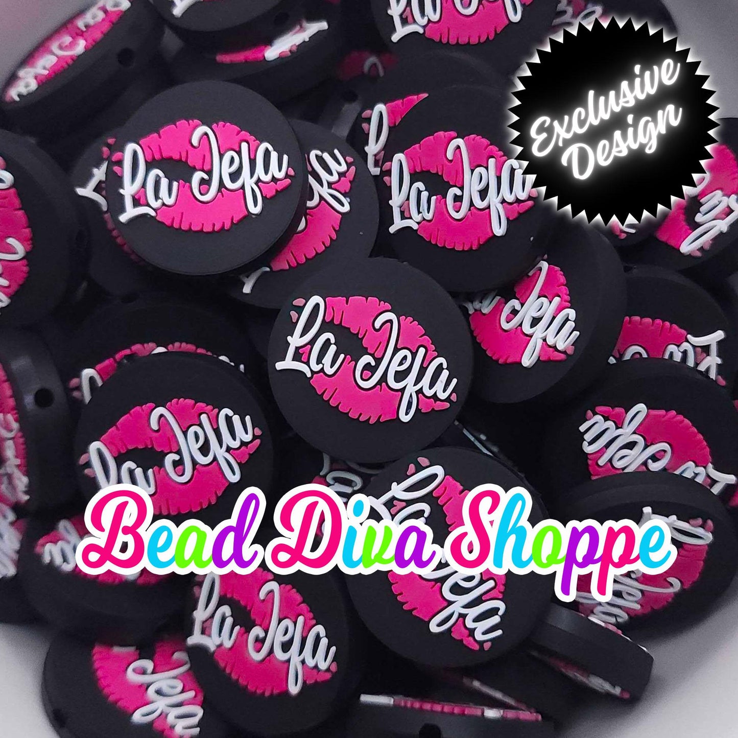 EXCLUSIVE - Set of 2 - 30mm - LA JEFA- Focal  Beads - Diy Jewelry Making - Beaded Pens - Keychains - Bracelets