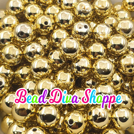 Set of 10 - 16mm - pink - uv - beads- bubblegum - chunky - round acrylic beads for diy and jewelry supplies