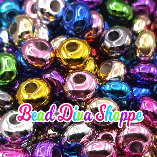 Set of 12 - 14mmx8mm - UV Abacus Acrylic Spacer Beads  -   Acrylic Beads for DIY and Jewelry Making Supplies