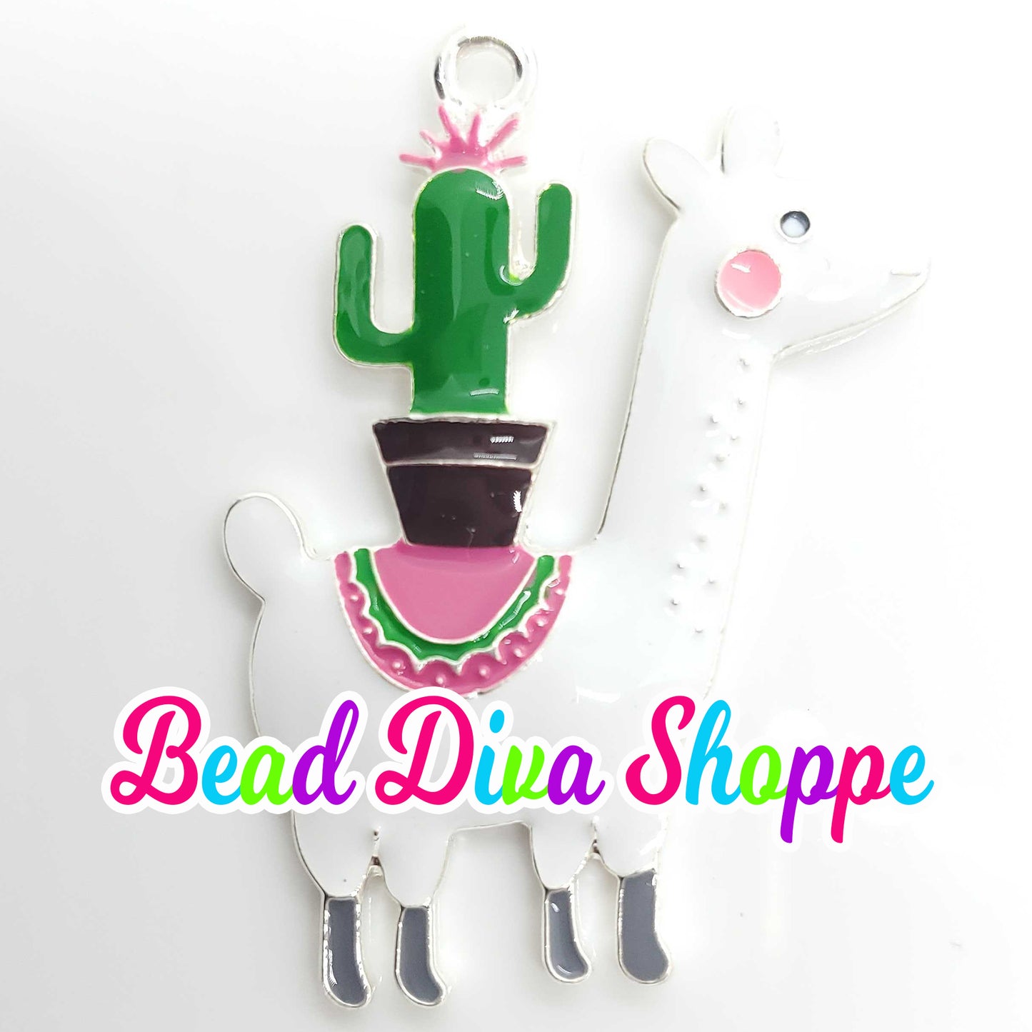 45mm x 36mm - CACTUS LLAMA - Pendants for Diy and Jewelry Making Supplies