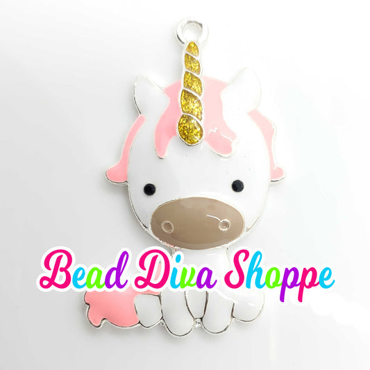 45mm x 28mm - ADORABLE UNICORN - Pendants for Diy and Jewelry Making Supplies