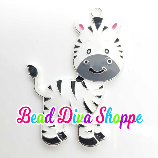 48mm x 30mm - ADORABLE ZEBRA - Pendants for Diy and Jewelry Making Supplies