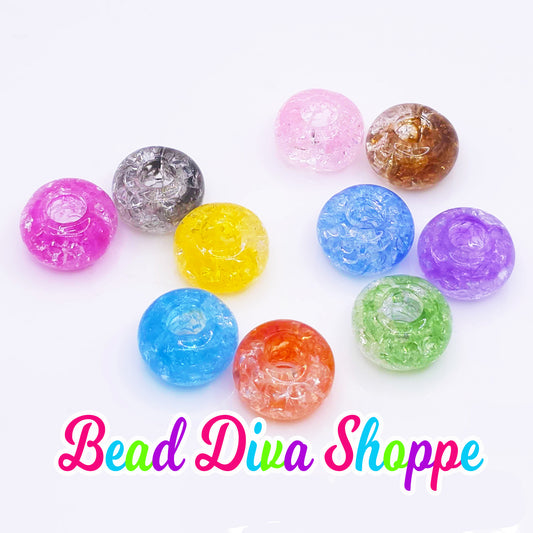 15mm - Set of 10 - COLORFUL MIX Acrylic ABACUS -  Rondelle Loose Spacer Beads - Diy - Jewelry - Beaded Pens - Keychains - Bracelets