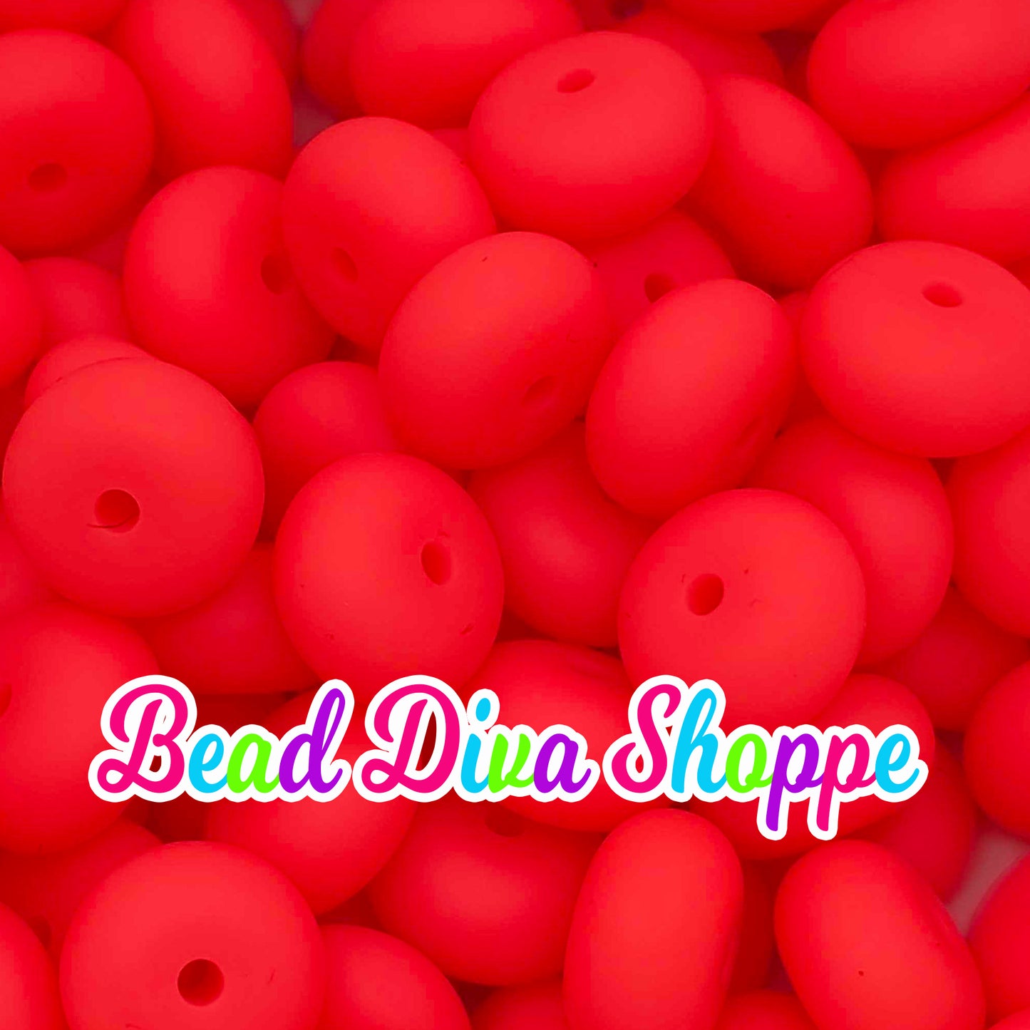 14mm - Set of 10 - NEON PINK - Abacus Rondelle Round Loose Spacer Beads
