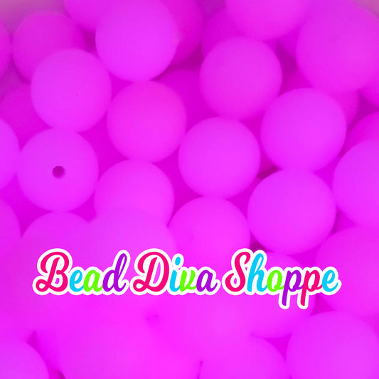 Set of 10 - 15mm - GLOW IN THE DARK - Silicone Beads - Diy Jewelry Making - Beaded Pens - Keychains - Bracelets