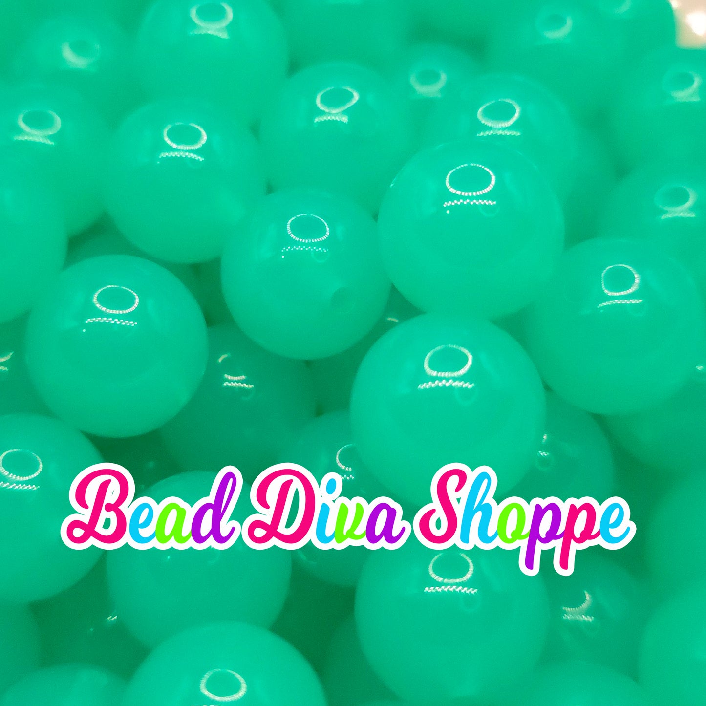 Set of 10 - 16mm - JADE GREEN JELLY Beads - Acrylic Beads- Bubblegum - Chunky - Round Acrylic Beads for Diy and Jewelry Supplies