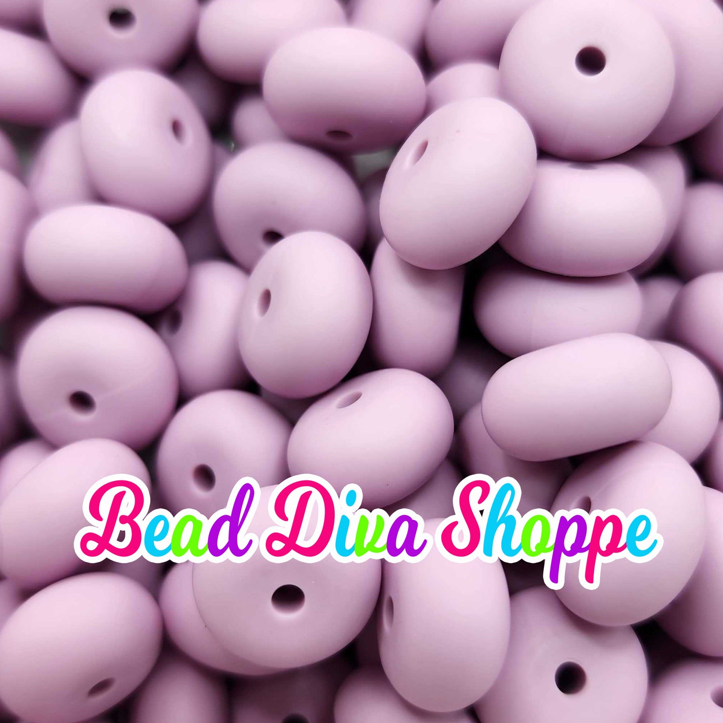 14mm - Set of 10 - LILAC PURPLE - Abacus Rondelle Round Loose Silicone Spacer Beads - Beadable pens - Keychains - Jewelry