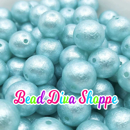 20mm - TURQUOISE  Wrinkle beads - Bubblegum - Round Acrylic Beads for DIY and Jewelry Making Supplies