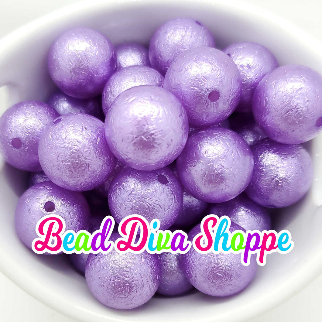 20mm - PURPLE Wrinkle beads - Bubblegum - Round Acrylic Beads for DIY and Jewelry Making Supplies