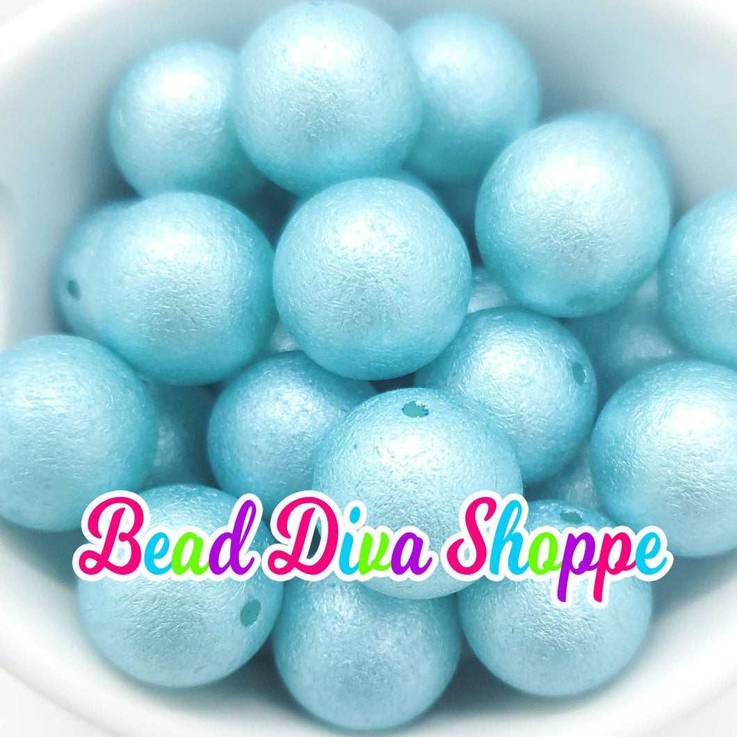 20mm - TURQUOISE  Wrinkle beads - Bubblegum - Round Acrylic Beads for DIY and Jewelry Making Supplies