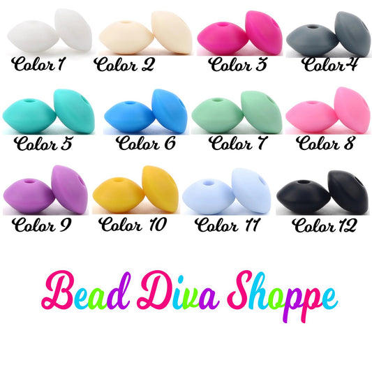 Set of 10 - 12mm - LENTIL BEADS - Choose your color - Beads for Diy and Jewelry Making Supplies