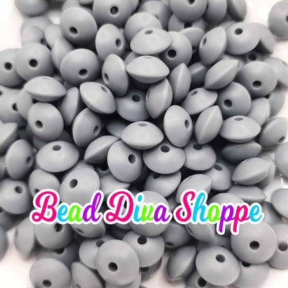 Set of 10 - 12mm - LENTIL BEADS - Choose your color - Beads for Diy and Jewelry Making Supplies