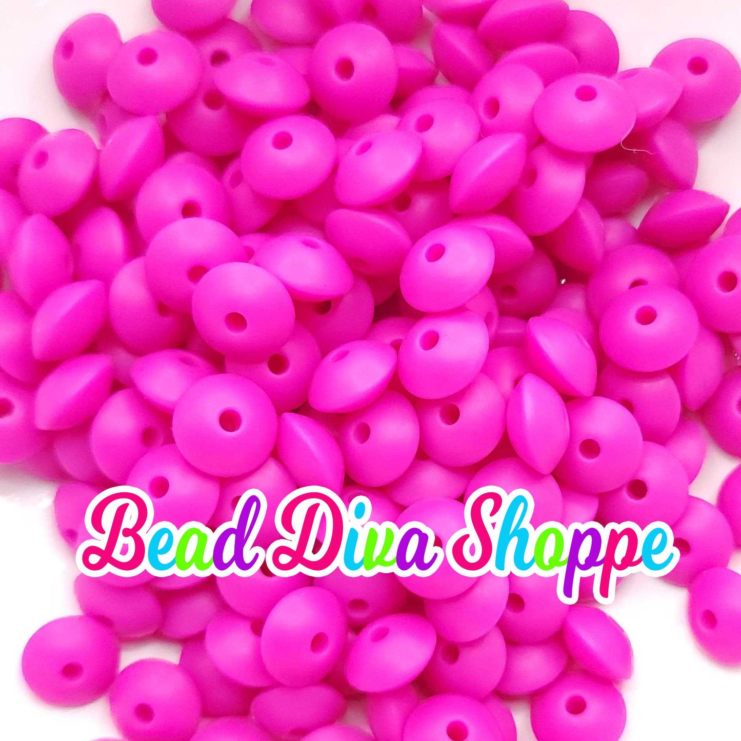 Set of 10 - 12mm - LENTIL BEADS - Choose your color - Beads for Diy and Jewelry Making Supplies