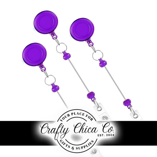 BEADABLE BADGE REELS - Purple - Beadable - Supplies - Diy Jewelry Making - Perfect Gifts for Nurses