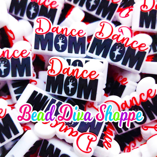 Set of 2 - 20mm x 30mm - DANCE MOM BALLERINA- Focal  Beads - Diy Jewelry Making - Beaded Pens - Keychains - Bracelets