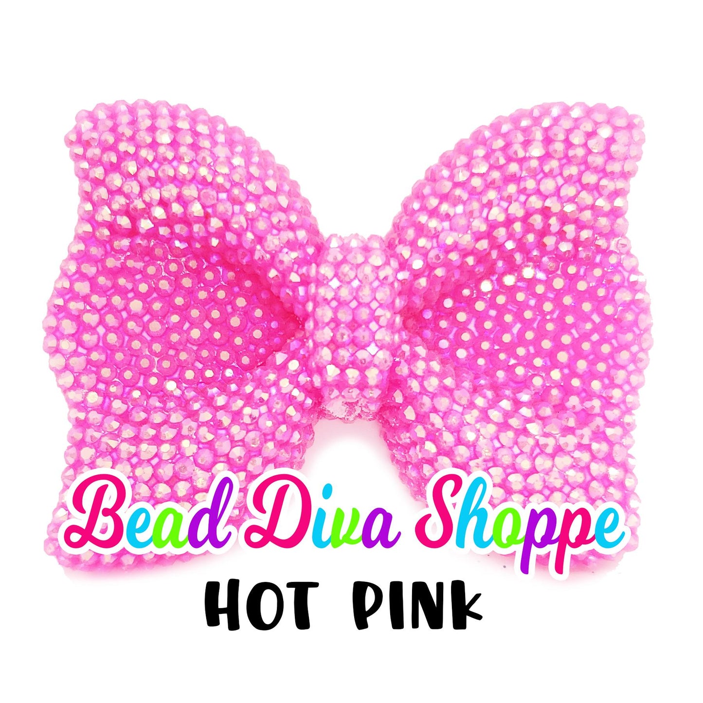 54x42mm- ADORABLE Bubblegum AB Bow Beads - 11 Colors to Choose from - Bubblegum - Round Acrylic Beads for Diy and Jewelry Making Supplies