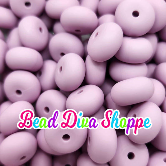 Set of 10 - LILAC - 14mm Silicone Abacus Beads - DIY Jewelry Making - Beaded Pens - Keychains - Bracelets