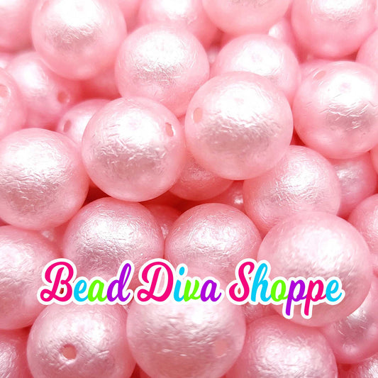 20mm - LIGHT PINK -  Wrinkle beads - Bubblegum - Round Acrylic Beads for Diy and Jewelry Making Supplies
