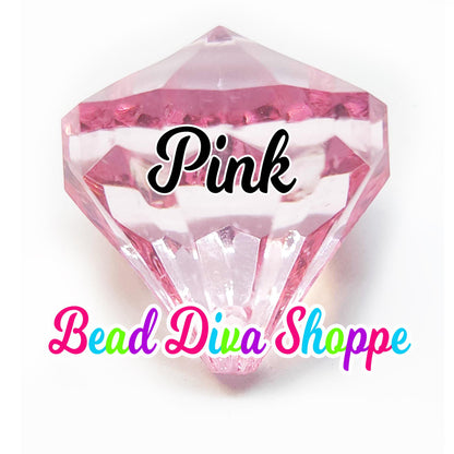 35mm - DIAMOND PENDENTS - You pick the COLOR! - 14 Colors to Choose from - Pendants for Diy and Jewelry Making - Beaded Necklaces