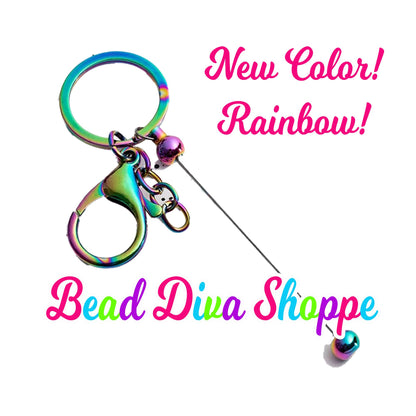 BEADABLE KEYCHAINS - 7 Colors to choose from - Beadable - Supplies - Diy Jewelry Making - Perfect Gifts