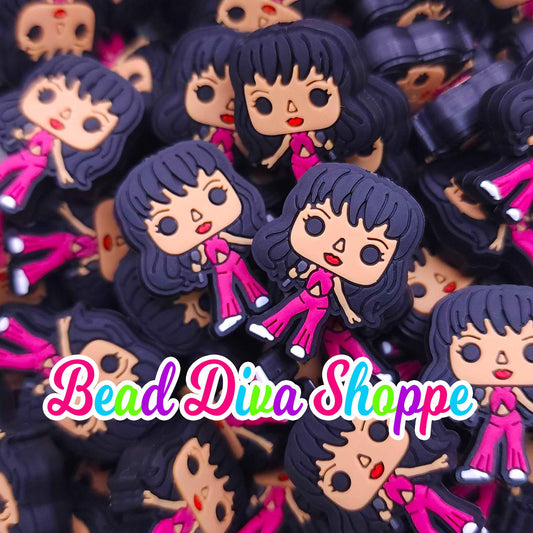 Set of 2 - 29mm x 22mm - Tex Mex Latina - Focal Beads - Diy Jewelry Making - Beaded Pens - Keychains - Bracelets