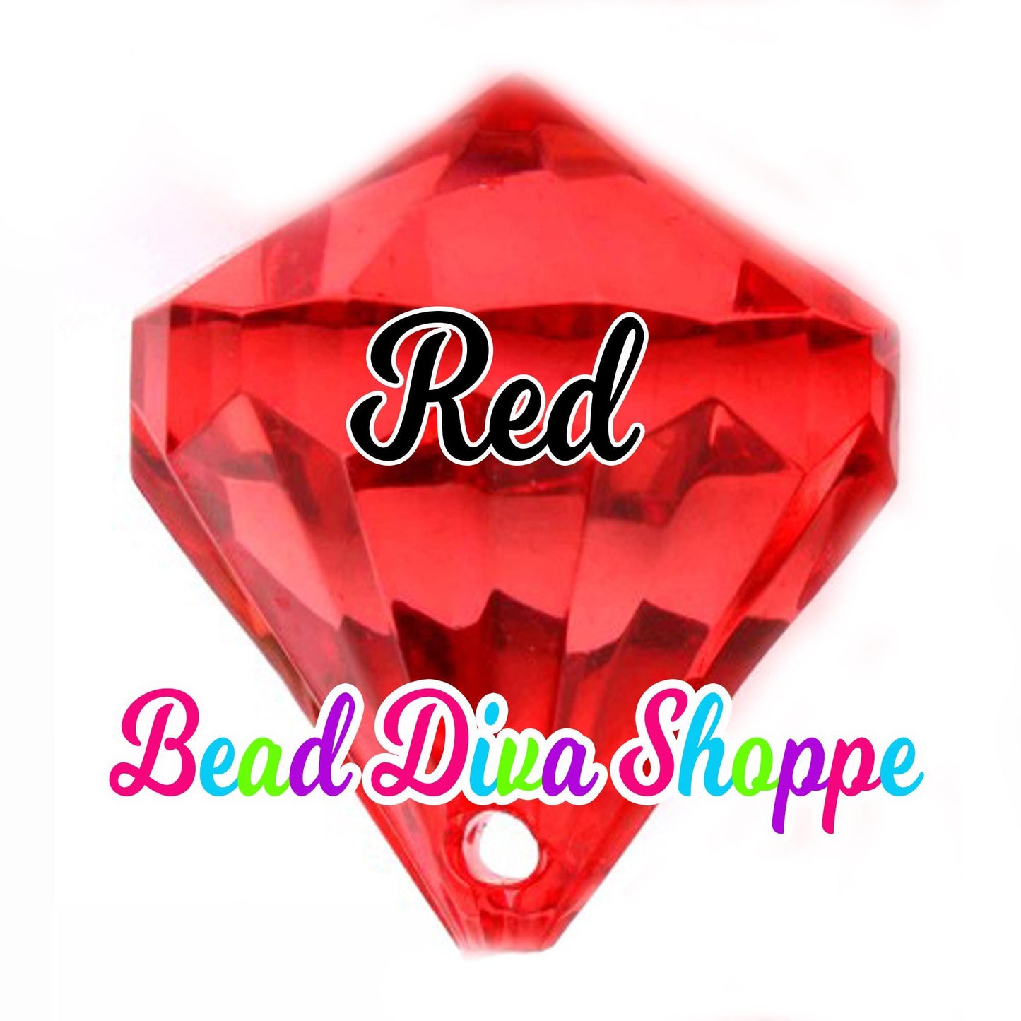 35mm - DIAMOND PENDENTS - You pick the COLOR! - 14 Colors to Choose from - Pendants for Diy and Jewelry Making - Beaded Necklaces