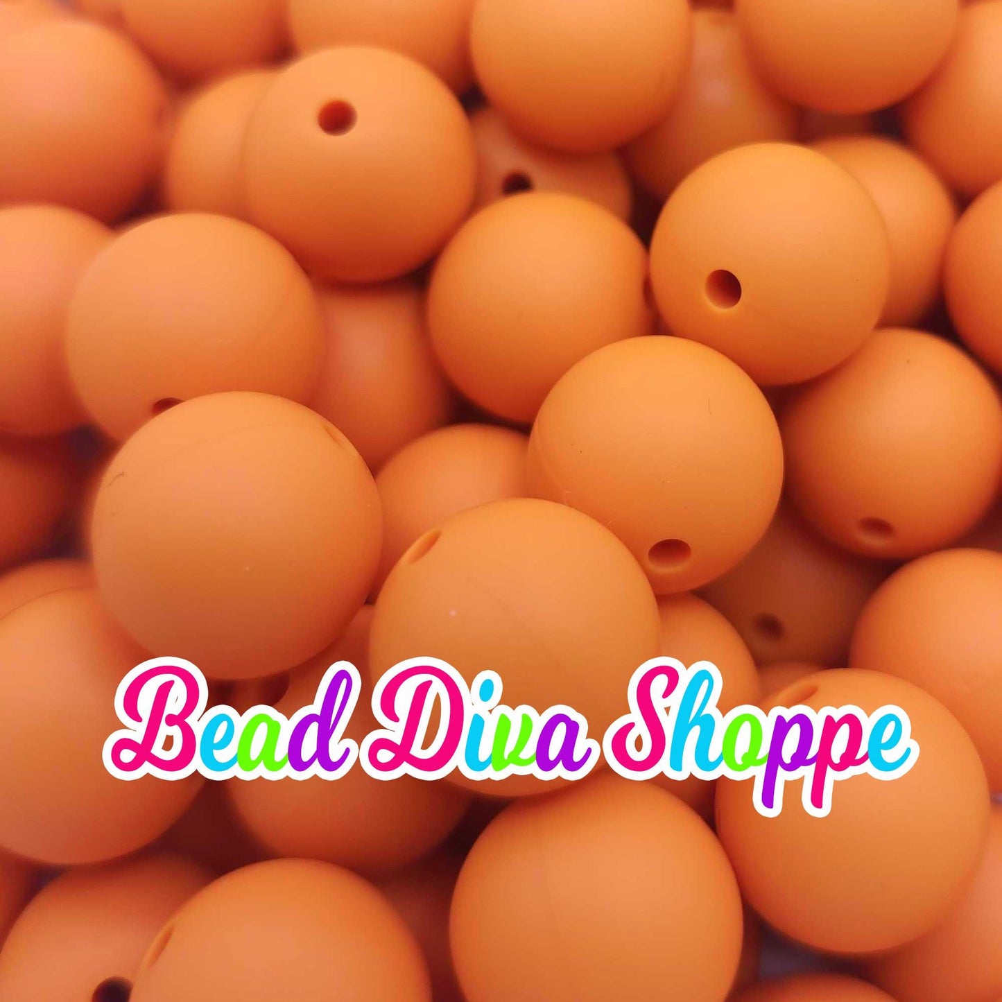 Set of 10 - 15mm - SOLID MANGO - Silicone Beads - Diy Jewelry Making - Beaded Pens - Keychains - Bracelets