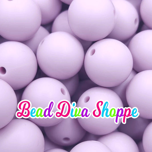 Set of 10 - 15mm - SOLID LILAC PURPLE - Silicone Beads - Diy Jewelry Making - Beaded Pens - Keychains - Bracelets