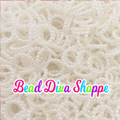 10mm - Set of 20 - WHITE PEARL SPACERS - Spacer Bead for Diy and Jewelry Making Supplies