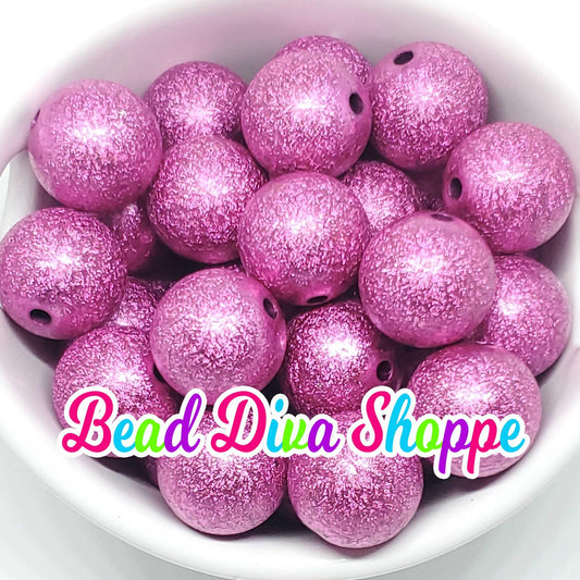 20mm - HOT PINK STARDUST Beads - Acrylic Beads for Diy - Jewelry Making Supplies - Keychains - Beaded Pens